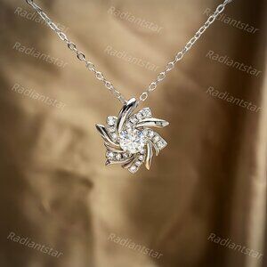 NEW Certified 1/2 ct. t.w. Moissanite Windmill Necklace